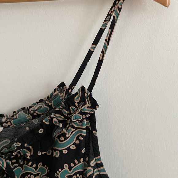 Dark Navy and White Spaghetti Strap Maxi Sundress - Picture 7 of 7